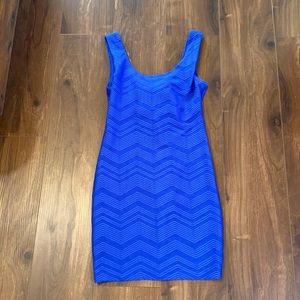 Blue body con dress